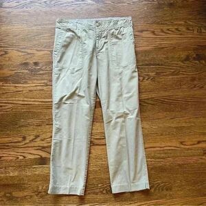 Ralph Lauren straight legs pants womens size 6 olive 100% cotton